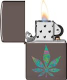 Zippo Funky Cannabis Black Ice Lighter