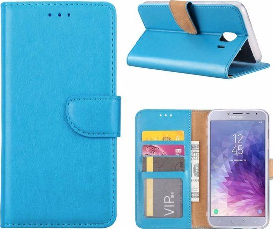 ZT Accessoires Book Case for Samsung Galaxy J4+ (2018) - Turquoise - Faux Leather