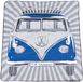 BRISA VW Collection Volkswagen T1 Bus Transporter couverture de pique-nique (200x150cm) avec sac de transport - Samba Rayures/bleu