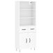 vidaXL Hoge kast, wit, 69,5 x 34 x 180 cm, houtvezel