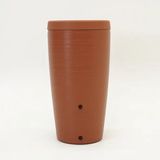Vita Regenton Gobi terracotta 240L + Kraan met Gardena koppeling + Plantenbak