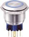 TRU COMPONENTS poussoir résistant au vandalisme 250 V/AC 5 A 1x on/(on) momentané bleu IP65
