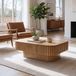 HAUSS SPOLE Table basse - Rectangulaire Avec Rangement Caché Et Plateau Amovible - Salon Moderne - Aspect bois - 98x60x35 cm
