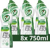 Cif - Cleanboost Schuurmiddel - 100% Natuurlijke bestanddelen - 101 oppervlakken - 8 x 750 ml