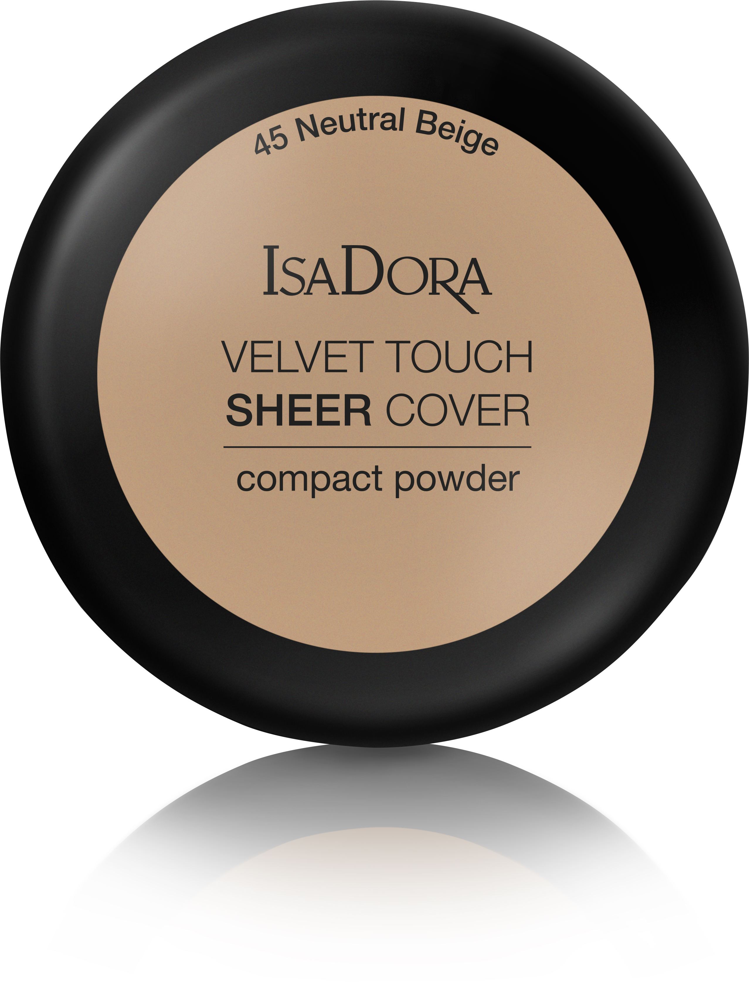 IsaDora 45 Neutral Beige Velvet Touch Sheer Cover Compact