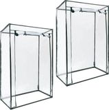 Merkloos / Sans marque 2x kweekkas tomaten - folie tuinkas - tomatenhuis - foliekas - broeikas PVC