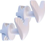 WillieJan Dubbele Radiator Handdoekenhaak 910W - Wit - set 2 stuks dubbele haak - Radiatorbevestiging - Zonder boren