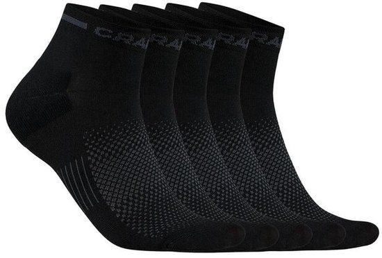 CRAFT ACTIVE MID SOCK 5-PACK Unisex Sportsokken - Zwart
