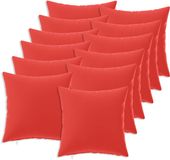 vidaXL - Kussensloop - 12 stuks - HEERLEN - Rood - 45 x 45 cm - Polyester
