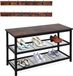 Merkloos Relaxdays Schoenenrek met kapstok - 80 cm breed - metaal