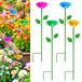 Bijenbekers Set van 4 Metalen Bijenbekers pour Jardin avec Prise de Terre