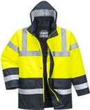 Portwest Hi-Vis Contrast Werkkleding Verkeersjas Geel XS