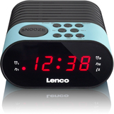 Lenco CR-07 Klokradio - Zwart/Blauw - FM - Dubbel Alarm