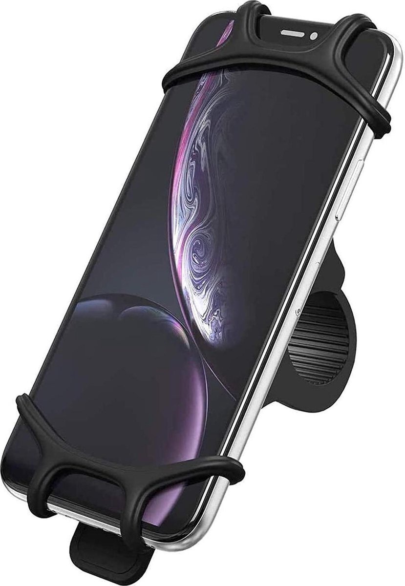 Opline Case2go - Universele Telefoonhouder Fiets - 4 tot 6.5 inch - Zwart