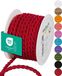 Halbach Seidenbänder Premium koord (rood) | breedte 8 mm lengte 10 m | Made in Germany & Öko-Tex gecertificeerd | glanzend satijnen koord van acetaat