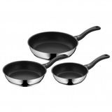 WMF Set de casseroles - 3 pièces - Acier inoxydable - 260°C - Avec revêtement antiadhésif