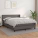Maison Exclusive - Sommier à lattes de lit avec matelas gris 140x190 cm similicuir