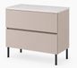 3xE living Armoire de salle de bain 80 cm Cachemire/Marbre Bianco