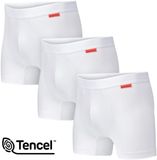 Undiemeister Boxershorts Heren - 3-Pack - Naadloos Ondergoed - Tencel - Chalk White (Wit) - Maat XL