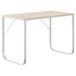 Bureau 110x60x73 cm aggloméré blanc et chêne
