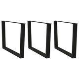 VidaXL Eettafelpoten V-vorm 2 stuks zwart 100 x (72-73,3) cm