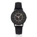 LGT JWLS Lookinggoodtoday LGT klassiek herenhorloge met zwarte leren band en zwarte wijzerplaat