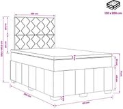 vidaXL Boxspringbed met matras met hoofdeinde Zwart 120 x 200 cm Stof
