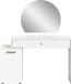 Hioshop Prisma kaptafel spejl, 1 deur, 1 lade hoog glans wit