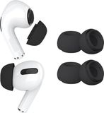 MMOBIEL 2 Paar Vervangende Oordopjes Tips Geschikt voor AirPods Pro Gen 1 & 2 - Antislip Siliconen Oordopjes met Ruisonderdrukkingsgat, Draagbare Opbergdoos en Passen in Oplaadcase - M - Zwart