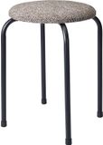Home & Styling Bijzet krukje Tweed melange - metaal/stof - D40 x H48 cm
