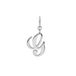 Lucardi Dames Stainless steel bedel letter - Hanger - Staal - Zilverkleurig
