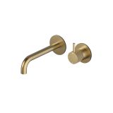 Hotbath Cobber X afbouwdeel wastafelkraan - voorsprong 18cm - verouderd messing (goud) CX105EXT18AB