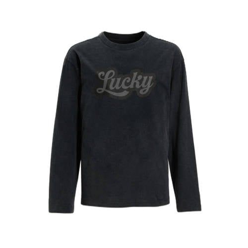 Coolcat oversized longsleeve Jesse met printopdruk acid grijs
