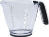 Merkloos / Sans marque Koopman International Maatbeker transparant met anti sliprand - 1 liter/1000 ml - kunststof