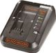 BLACK+DECKER Chargeur de batterie, 14,4V & 18V, BDC1A-QW, batterie au lithium, gris et orange