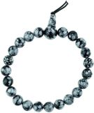 Ruben Robijn Powerbead Obsidiaan sneeuwvlok - armband