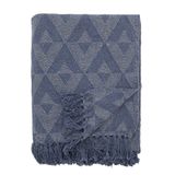 Bloomingville Udine Plaid 160 x 130 cm Blauw Katoen