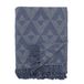 Bloomingville Udine Plaid 160 x 130 cm Blauw Katoen