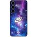 Maniacase Beschermhoes Samsung Galaxy S24 FE nike logo blanc espace coloré