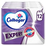 Colhogar Expert 6 x 2, keukenpapier, veelzijdig en robuust, verpakking met 12 rollen, wit