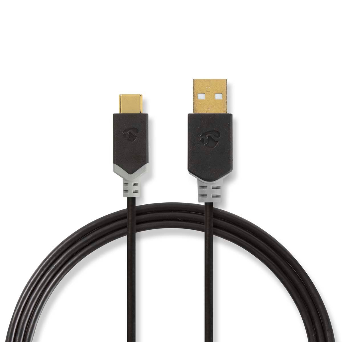 Nedis CCBW60601AT20 USB-kabel - 2 m - Antraciet