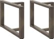 Pieds de table basse 2 pièces forme T 60x25x(42-43) cm acier naturel