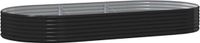 vidaXL Jardinière surélevée acier galvanisé 296x140x36 cm anthracite