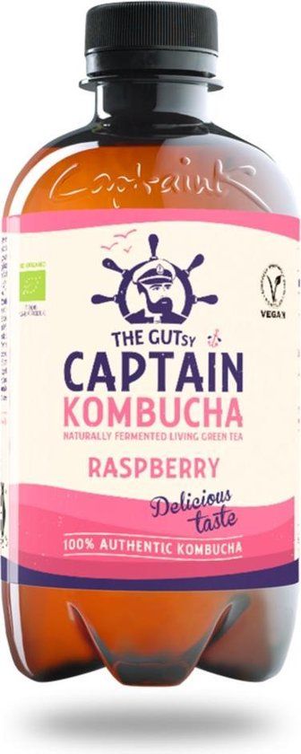 The GUTsy Captain Captain Kombucha Raspberry 400 ml