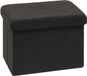 Merkloos Opvouwbare Zitkubus met Opbergruimte in Fluweel, 42 x 32 x 32 cm, Zwart