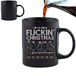 Acen Merchandise Merry Christmas by Order of The Peaky Blinders Koffiethee, melk, warmhoudgevoelige kleurverandering, zwart en wit, keramische mok