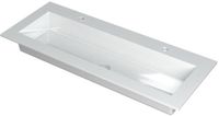 Wastafel INK Kraft Wastafel Enkele Bak 2 Kraangaten - 1200x450x10 mm - Glans Wit