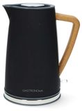 Inventum Bouilloire, 1,7 litre, acier inoxydable, noir, avec filtre anti-calcaire