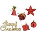 Complete set, kerstdecoratie, rood, 30 x 20 x 8