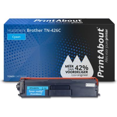 PrintAbout Brother TN-426C Cyaan Toner Extra Hoge Capaciteit